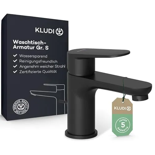 KLUDI-X1 Waschtischarmatur Schwarz Matt von Kludi