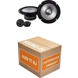 JUST SOUND Alpine S2-S65C Lautsprecher Einbauset für Audi TT 8J - Komplettset für den Austausch der Lautsprecher in Ihrem Audi TT 8J (2006-2014). Mit hochwertigen Alpine S2-S65C Lautsprechern für erstklassigen Sound und einfache Installation dank Adapterringen und -steckern.