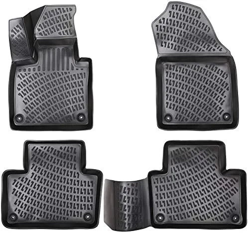 Elmasline Design 3D Gummimatten Set für Volvo XC-90 (II) ab 2015 - Maßgefertigte Fußmatten für Volvo XC-90 (II) ab 2015 mit extra hohem 5cm Rand für optimalen Schutz vor Schmutz und Flüssigkeiten. Strapazierfähig und pflegeleicht aus hochwertigem TPE Material.