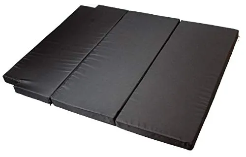 Premium Schlafauflage für Viano | Klappmatratze 185x144x8 cm, Schwarz | Faltbare Matratze für Bus, Faltmatratze Camping