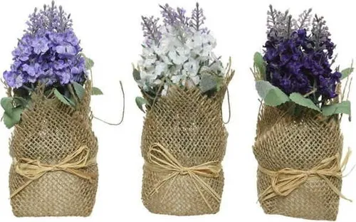 Kunstblumen Veilchen im Topf 17cm farbig, 1 Stück sortiert