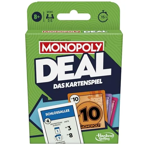 Hasbro Monopoly Deal Kartenspiel für 2-5 Spieler von Monopoly