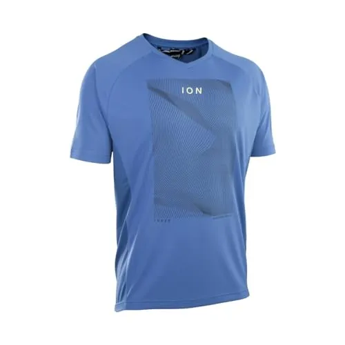 ION MTB-Jersey Kurzarm Traze Blau Gr. S - Biketrikots und Jerseys für Männer, sehr leichtes und atmungsaktives Trikot für optimalen Komfort bei All Mountain und Enduro-Fahrten.