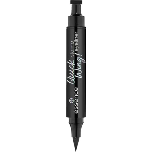 Produktbild essence Quick Wing! stamp eyeliner, Nr. 01, Schwarz, langanhaltend, Expressergebnis, hochpigmentiert, intensiv, farbintensiv, vegan, ohne Mikroplastikpartikel, ohne Parfüm, ölfrei, 1er Pack (3.5ml)