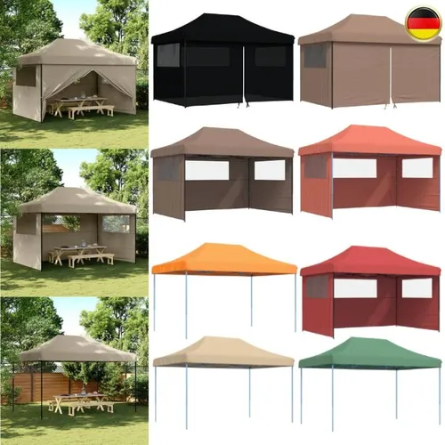 Faltbares Partyzelt Pop-Up mit Seitenteilen - Ideal für Feiern im Freien - Pavillon für Gartenpartys, einfach aufzubauen, wetterfest und stabil mit pulverbeschichtetem Stahlrahmen, perfekte Größe für jeden Anlass.