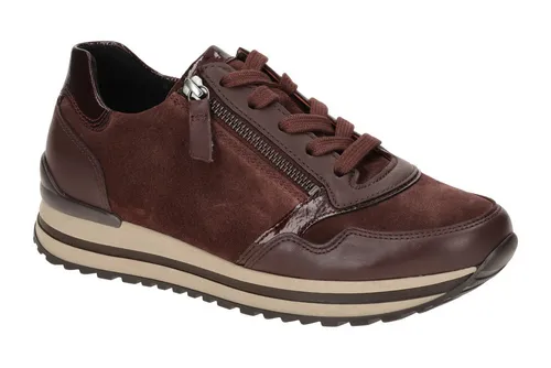 Gabor 76.528 Damenschuhe - Bequeme Schnür-Halbschuhe in Rot - Schnürer mit echtem Leder und Komfort-Fußbett. Ideal für den Alltag, bietet extra Weite und eine rutschfeste Gummisohle für besten Halt.