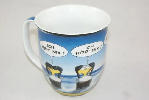 Hösti Kaffeebecher Möwen Seh nix hör nix sag nix Becher Cartoon
