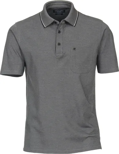 CASAMODA Herren Polo-Shirt mit Brusttasche, Mittelgrau, XXL - Poloshirts für Herren, hochwertiger Baumwollmix, sportliches Design mit praktischer Brusttasche, ideal für vielfältige Outfits.