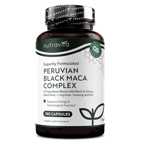 Nutravita Schwarzer Maca-Komplex + Zink, Vitamin B12, Ginseng