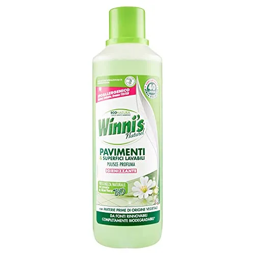 Winni's Hypoallergener Reiniger für Böden und Oberflächen, waschbar, 40 Waschgänge, 1000 ml