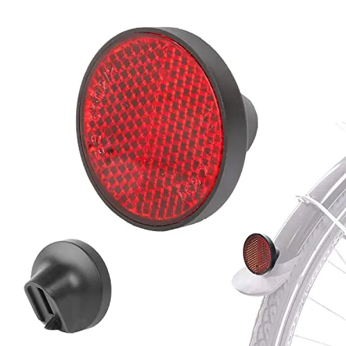 Rückstrahler Reflektor Fahrrad Schutzblech hinten Rund Ø: 40mm inkl. Schraube