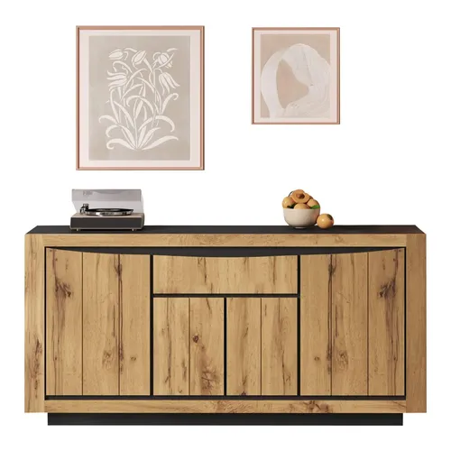 Elegante Wohnzimmer Kommode mit 4 Türen und 1 Schublade
