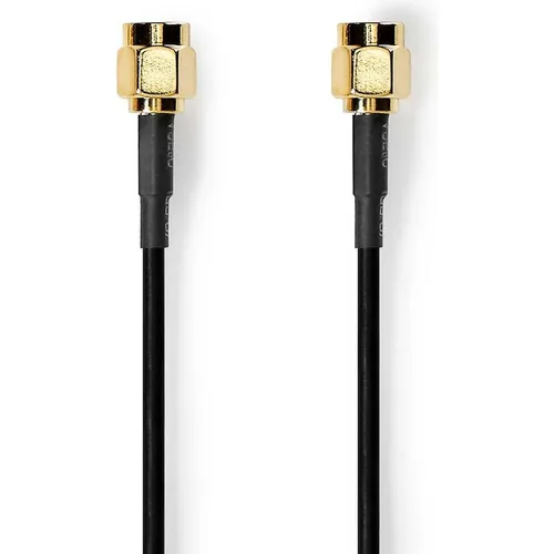 Nedis Antennenkabel | SMA-Stecker | SMA-Stecker | Vergoldet | 50 Ohm | Einzeln geschirmt | 1.00 m | (Antennenkabel) (CSGB02000BK10)
