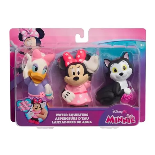 Just Play Disney Junior Minnie Mouse Wasser Spielzeug mit Spritzfunktion 3er Set Minnie, Daisy und Figaro, ab 3 Jahren