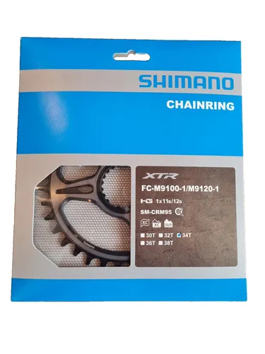 Shimano XTR FC-M9100/M9120 Kettenblatt 34Z - Hochwertiges Kettenblatt für Veloantriebe, optimiert für maximale Leistung und Effizienz im Gelände.