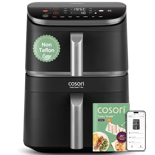 Produktbild COSORI Turbo Tower Pro Smart Airfryer 10,8L – Heißluftfritteuse mit DualBlaze-Technologie