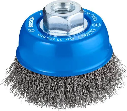 Bosch Accessories Topfbürste, Stahl, gewellter Draht, 75 mm, 0,3 mm, 12500 U/ min, M 14 2608622098 1 St.