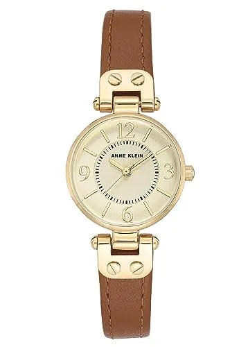 Anne Klein Damenuhr 10/9442CHHY mit Lederarmband in braun von Anne Klein