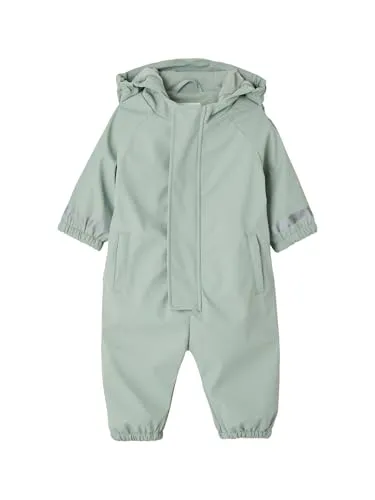 Vertbaudet Baby Regen-Overall mit Fleecefutter - Overalls für Baby-Jungen, aus Recycling-Polyester gefertigt, mit warmem Fleecefutter und praktischer Kapuze für optimalen Wetterschutz.