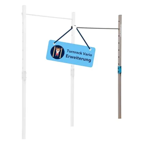 Hudora Turnreck Vario Outdoor – Höhenverstellbare Reckstange für Kinder & Erwachsene - Hochwertiges Turngerät für den Garten, 7-fach höhenverstellbar von 72 bis 170 cm, ideal zur Steigerung der Beweglichkeit von Kindern und Erwachsenen.