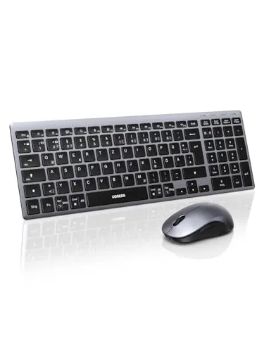 UGREEN Bluetooth Tastatur Maus Set kabellos (Bluetooth+2.4G)