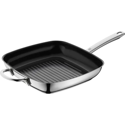WMF Durado Grillpfanne 28x28 cm - Induktion, Keramikbeschichtung - Hochwertige Grillpfanne aus Cromargan Edelstahl mit keramikbeschichteter Oberfläche für fettfreies Braten. Ideal für Induktion und backofenfest bis 260°C, perfekt für Steak und Gemüse.