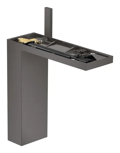 Axor MyEdition Einhebel-Waschtischmischer 230 - Brushed Black Chrome - Moderne Waschtischarmatur mit Push-Open Ablaufgarnitur, elegantes Design und optimale Funktionalität für Ihr Badezimmer.