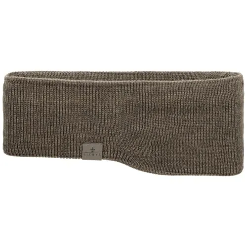 LIERYS Fine Merino Stirnband Damen/Herren/Kinder (7,5-10 cm breit) - Made in Germany - mit Merinowolle - Ohrenwärmer gefüttert mit Baumwolle - One Size (53-60 cm) - Herbst/Winter braun One Size