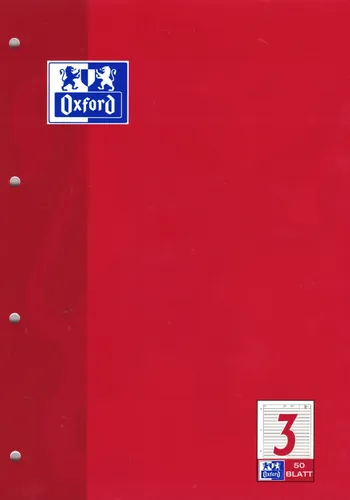 OXFORD Arbeitsblätterblock A4/50Blatt  Lineatur 3