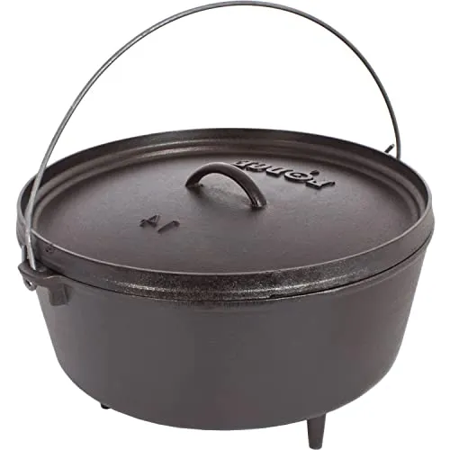 Lodge Topf mit Füßen 25 cm | inkl. Deckel - Grillzubehör: Der LODGE Camp Dutch Oven Topf mit 4,7 Litern Fassungsvermögen und drei Füßen für vielseitige Nutzung - ideal für Grillen und BBQ im Freien!