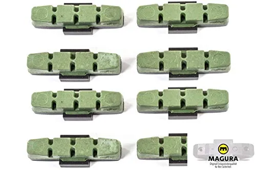 Magura Bremsbelag 4 Paar MAGURA Original Brems Belag - Bremsbeläge für hydraulische Felgenbremsen HS11, HS22, HS24, HS33, mit metallfreier Gummimischung für optimale Leistung bei nassen und trockenen Bedingungen. Ideal für Aluminium- und Keramikfelgen, geprüft nach DIN.