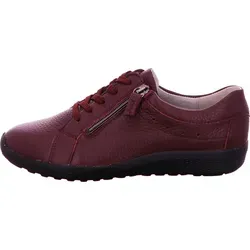 Waldläufer Schnürhalbschuhe in rot, Gr. 7 - Wanderschuhe mit weichem Hirschnappa, ideal für Einlagen. Seitlicher Reißverschluss für einfachen Einstieg und luftpolsternde Sohle für höchsten Tragekomfort.