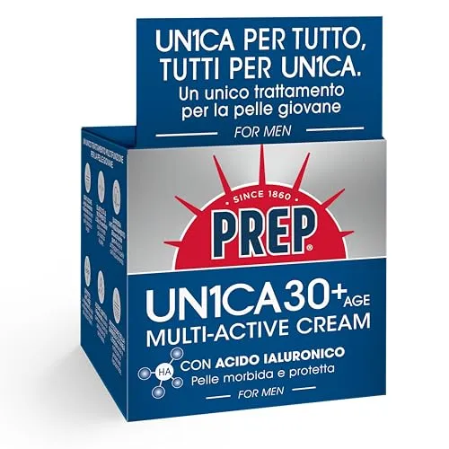 Prep, UN1CA FOR MEN AGE 30+ Multi-Active Cream, Mehrzweck-Creme für Herren, mit Hyaluronsäure, weiche und geschützte Haut, 75 ml