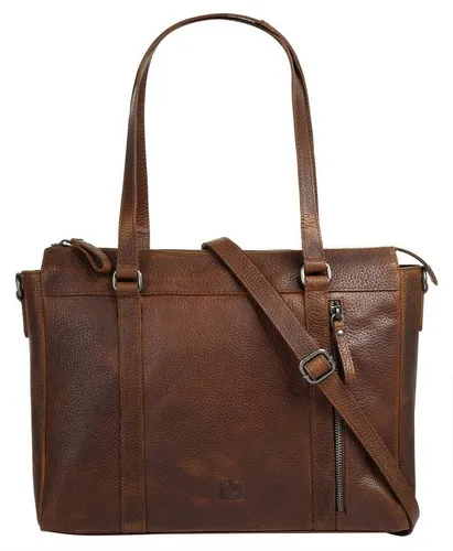 BODENSCHATZ Shopper aus echtem Leder - Eleganter Leder Shopper von Bodenschatz, kombiniert Funktionalität und Stil. Mit gepolstertem Fach für Notebooks bis 16 Zoll, ideal für Business und Freizeit. A4 geeignetes Hauptfach und praktische Reißverschlussfächer bieten ausreichend Platz.