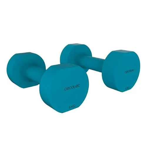 Cecotec 2er Set Kurzhanteln à 5 kg, Drumfit 500 DoubleNeo, Neopren-Beschichtung, Kompaktes und rutschfestes Design, Kraft-, Beweglichkeits-, Gleichgewichts- und Ausdauertraining