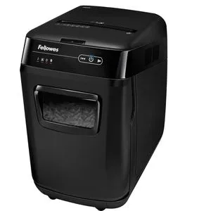 Fellowes Aktenvernichter AutoMax 150C - Aktenvernichter mit Partikelschnitt für bis zu 150 Blatt, ideal für sicheres Vernichten von Dokumenten, Kreditkarten und mehr. Mit energiesparendem Sleep-Modus und geräuscharmen Betrieb.