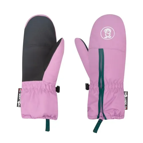 Trollkids Kids Troll Mitten 50, Light Violet - Wasserdichter und atmungsaktiver Fausthandschuh für Kinder mit weichem Fleece-Innenfutter, ideal für Wintersport und kalte Tage.