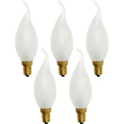 LED Filament Leuchtmittel Windstoß Kerze 1W = 15W E14 MATT extra warmweiß 2200K 5 x
