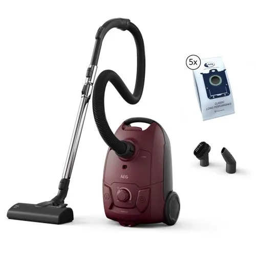 AEG AB51C1DR5B Dark Red Bodenstaubsauger - Leistungsstarker Bodenstaubsauger mit modernem Design in Dunkelrot, ideal für eine gründliche Reinigung auf allen Bodenarten.