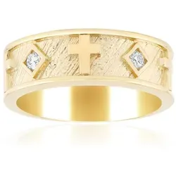 Cavill Diamantring Cavill Ring aus Sterlingsilber, vergoldet, 2 x 0,06 ct Brillant (1-tlg) silberfarben|weiß 50