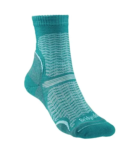 Bridgedale Damen 710101/259/M Socken, Blaugrün, M
