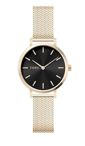 TORII Damen Armbanduhr L28LS.BL, Roségold, Klassische Mode