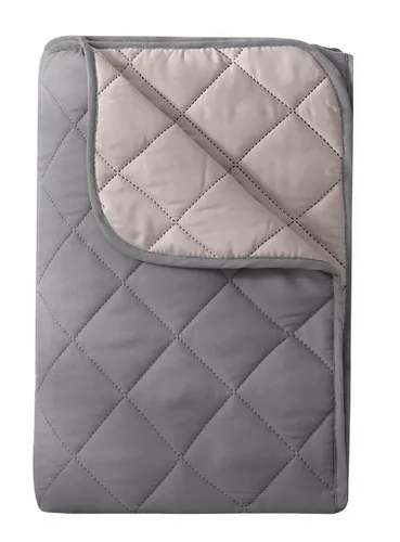 wometo Microfaserbettdecke Camping 200x200 cm - Leichte, gesteppte Bettdecke in grau/lila, ideal für den Sommer. OEKO-TEX® zertifiziert, waschbar bis 95°, perfekt für Camping und Zuhause.