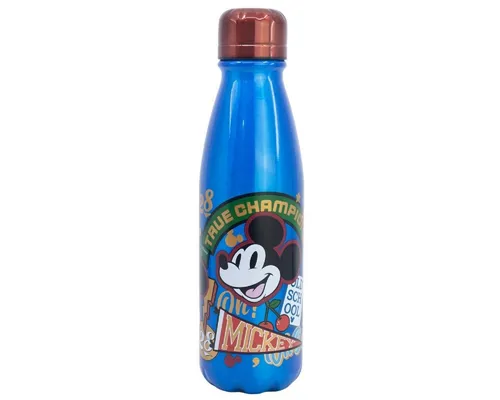 Disney Mickey Mouse Trinkflasche Trinkflasche Aluminium, 600 ml, mit Sicherheitsverschluss