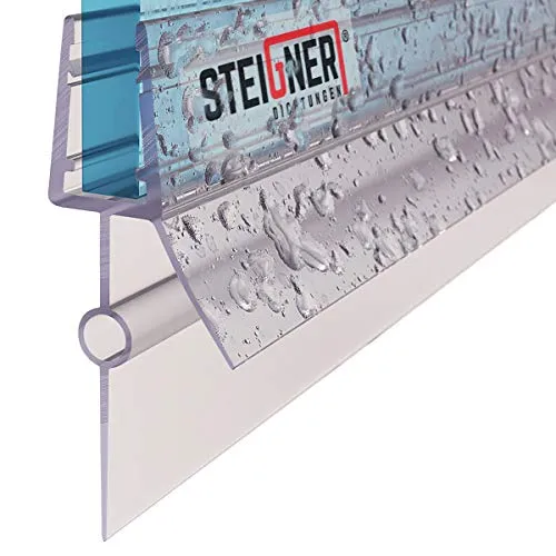 STEIGNER Duschdichtung 200cm für 5/6mm Glas - Hochwertige PVC Ersatzdichtung für Duschkabinen, 100% wasserdicht, schimmelresistent und einfach zu montieren – sorgt für einen trockenen Boden ohne Rutschgefahr.