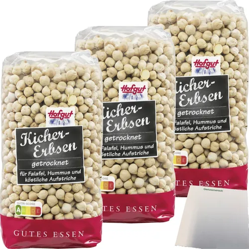 Hofgut Kichererbsen 3er Pack 3x500g Beutel usy Block