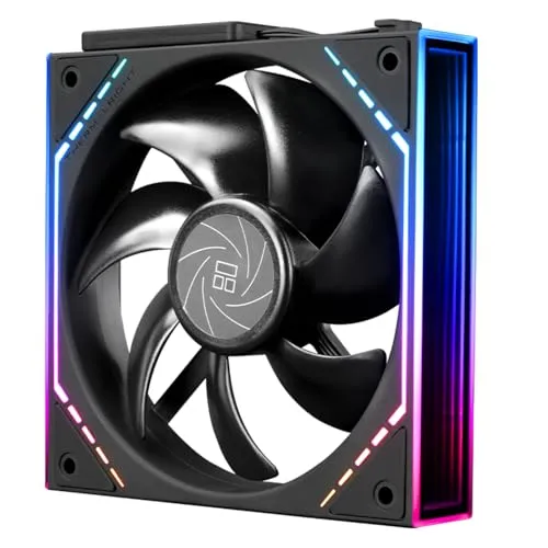 Thermalright TL-M12Q Gehäuselüfter-120mm leise, PWM-Funktion, Infinity Mirror ARGB-Lichteffekte, neues Power-Chip-Modul vereinfacht das Verkabelungsmanagement