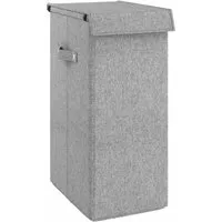 vidaXL Faltbarer Wäschekorb Grau 26 x 34,5 x 59,5cm