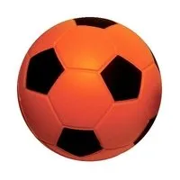 Grevinga Fußball Soft Schaumfußball Softfußball mit PU-Überzug schwarz-orange