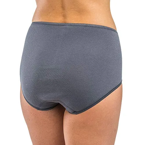 HERMKO 17011 3er Pack Damen Maxi-Slip aus Baumwolle/Modal, Farbe:Graphit, Größe:36/38 (S)